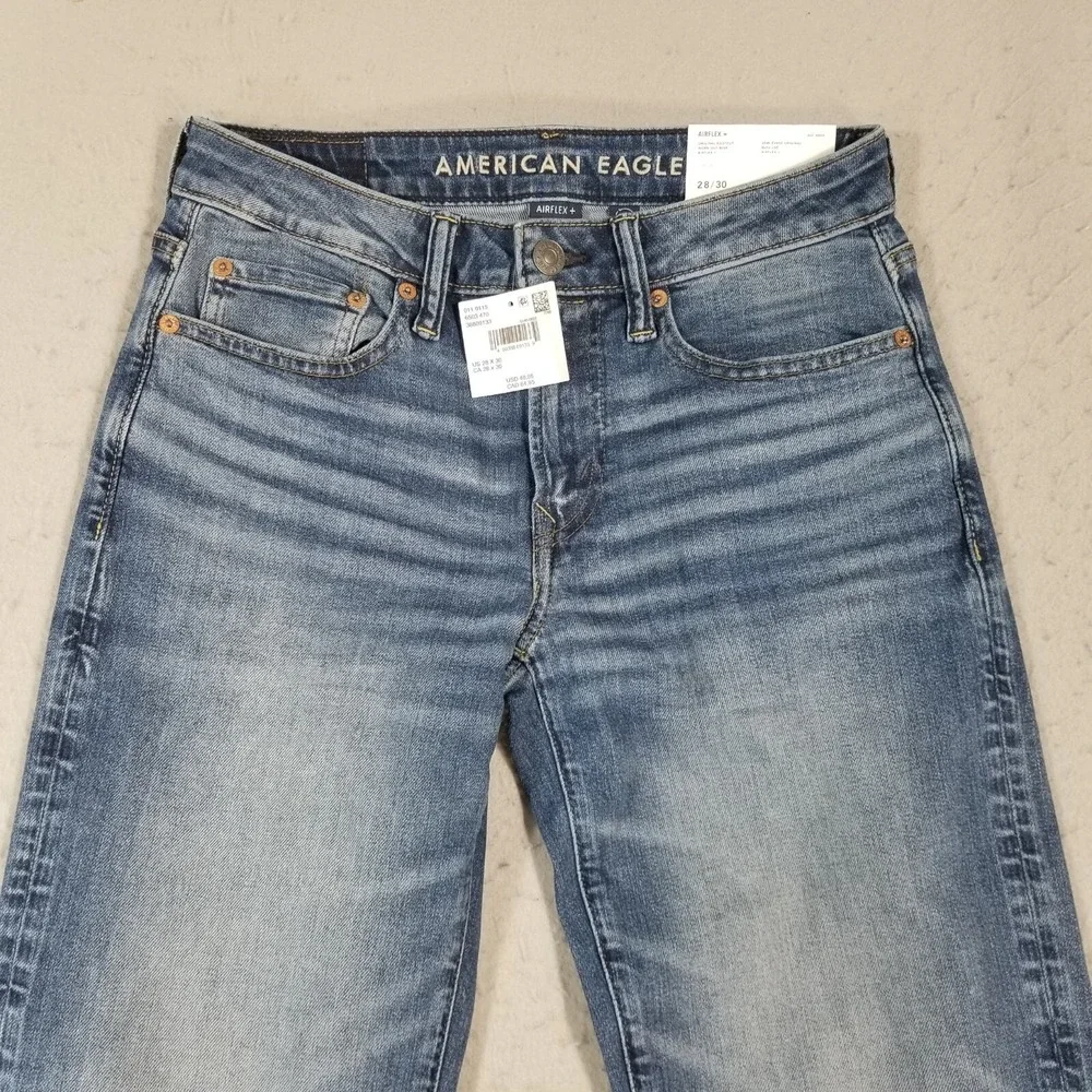 American Eagle jeans mens 28x30 Airflex+ blue flex stretch denim pants NEW